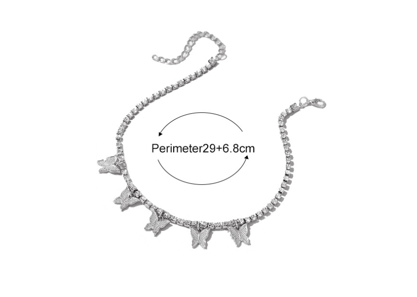 【🔥Buy 1 Get 1 Free🔥】Breeze Kiss Adjustable Crystal Butterfly Anklet