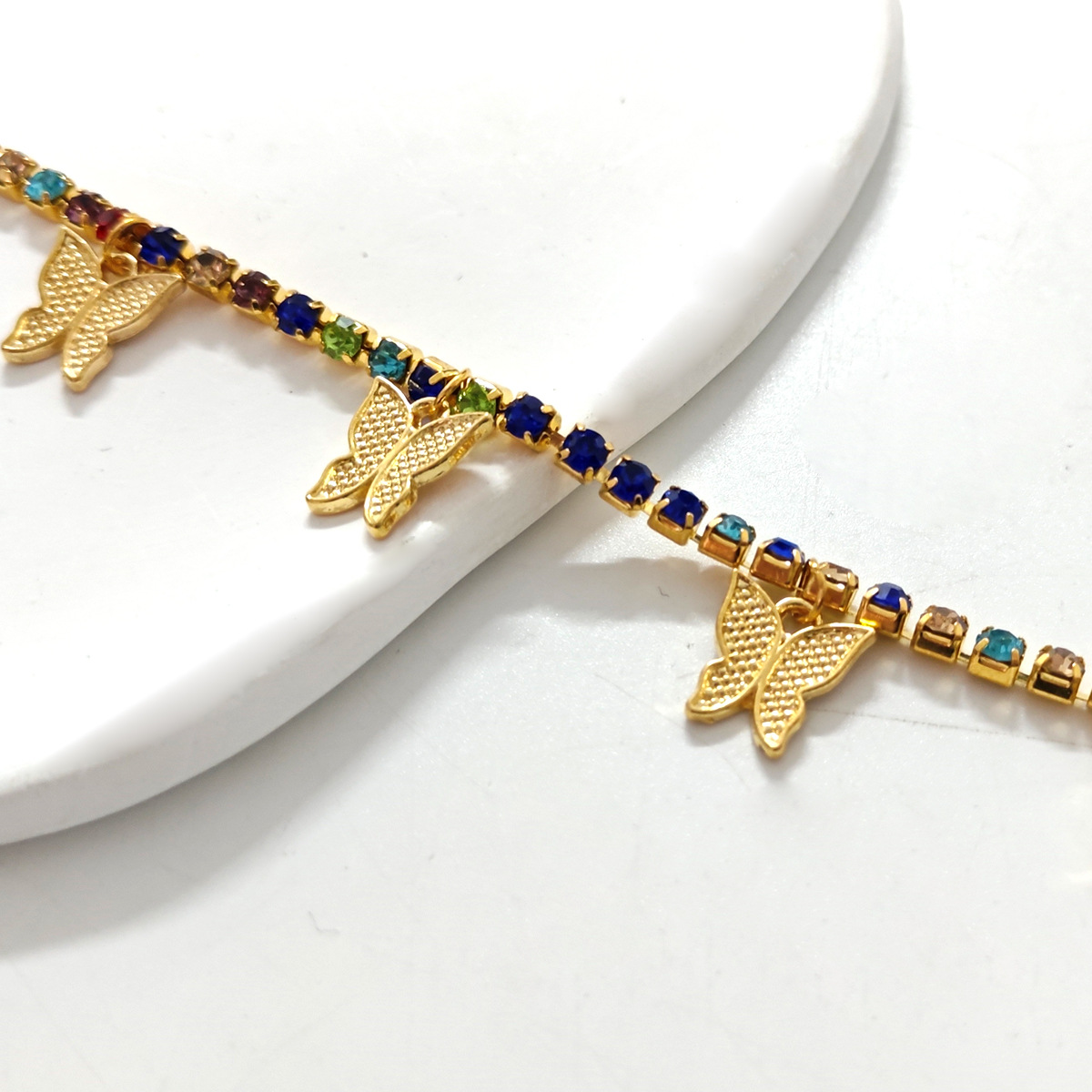【🔥Buy 1 Get 1 Free🔥】Breeze Kiss Adjustable Crystal Butterfly Anklet