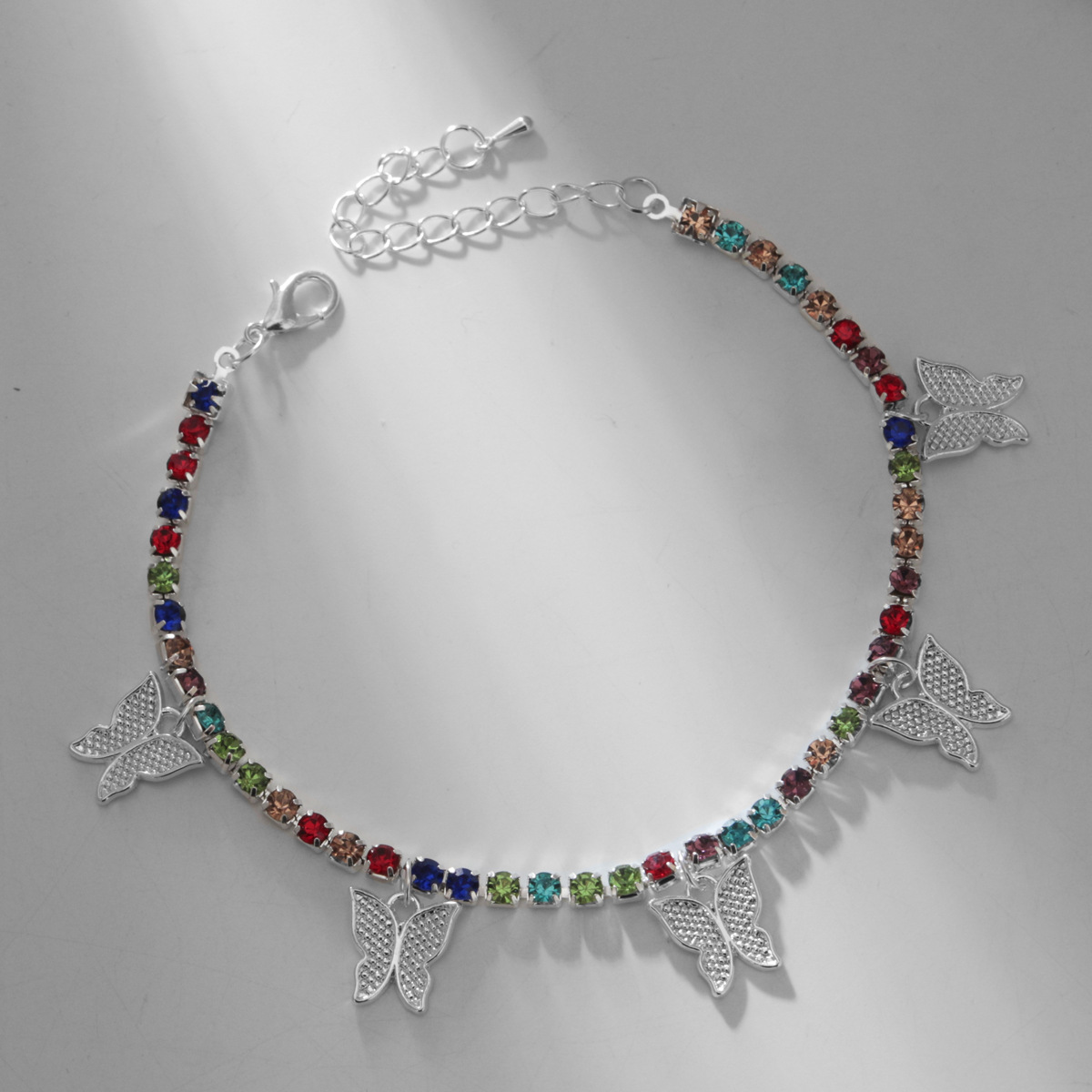【🔥Buy 1 Get 1 Free🔥】Breeze Kiss Adjustable Crystal Butterfly Anklet