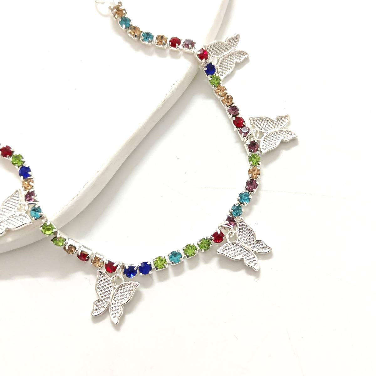 【🔥Buy 1 Get 1 Free🔥】Breeze Kiss Adjustable Crystal Butterfly Anklet