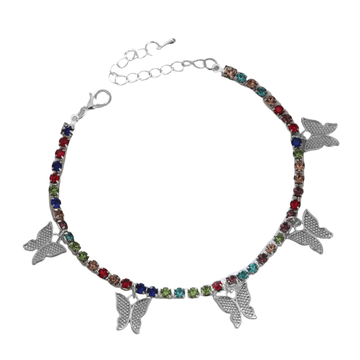 【🔥Buy 1 Get 1 Free🔥】Breeze Kiss Adjustable Crystal Butterfly Anklet