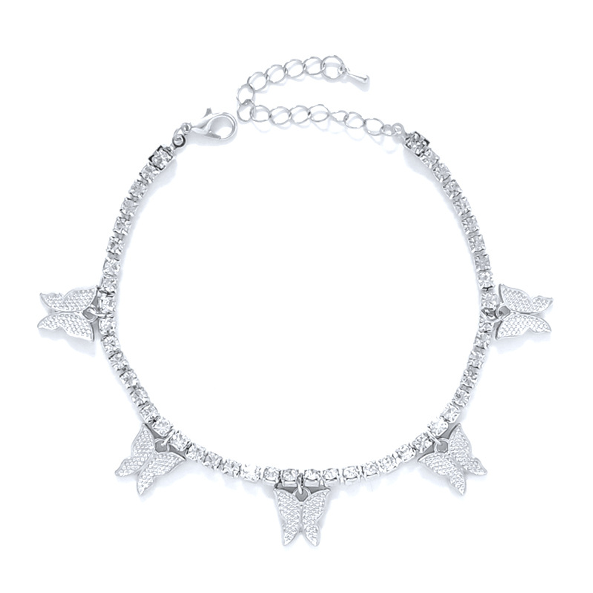 【🔥Buy 1 Get 1 Free🔥】Breeze Kiss Adjustable Crystal Butterfly Anklet