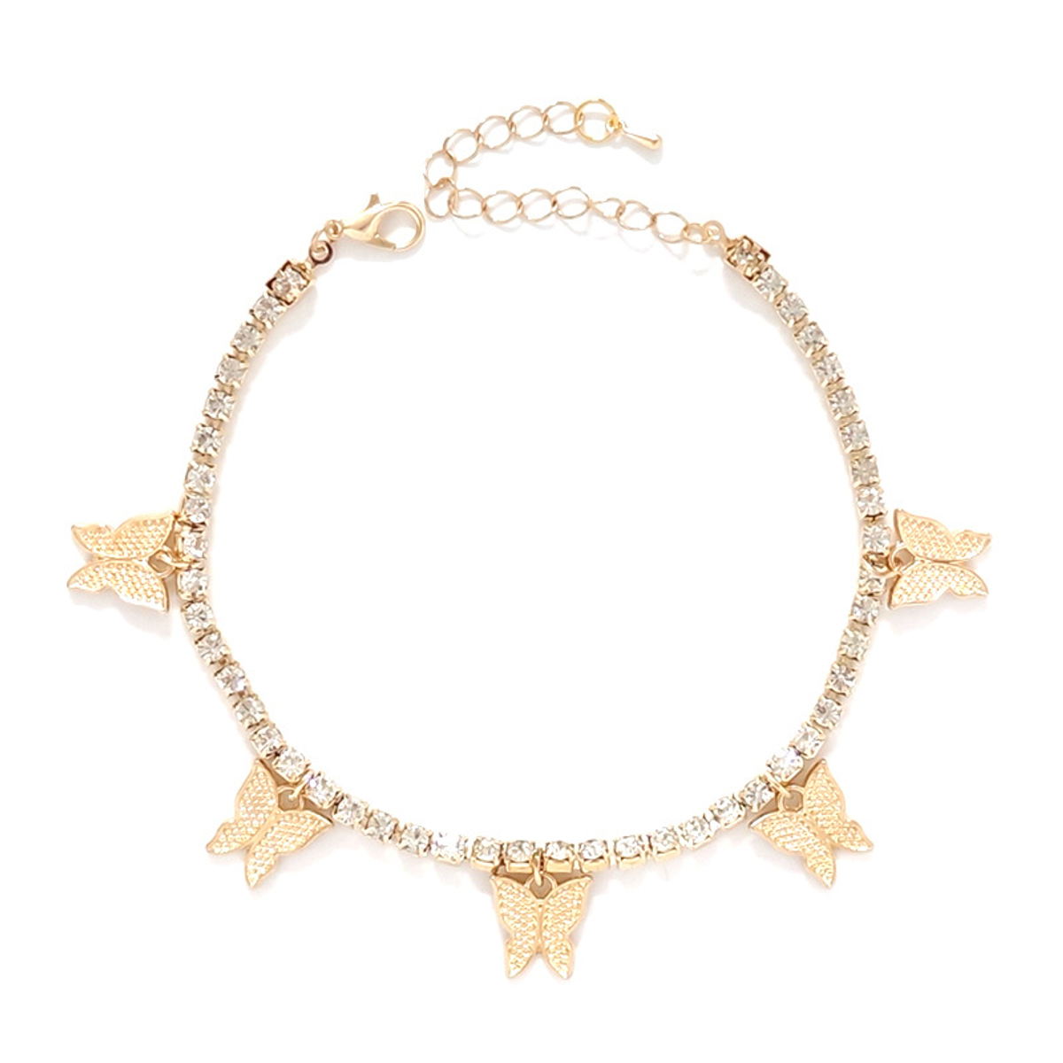 【🔥Buy 1 Get 1 Free🔥】Breeze Kiss Adjustable Crystal Butterfly Anklet
