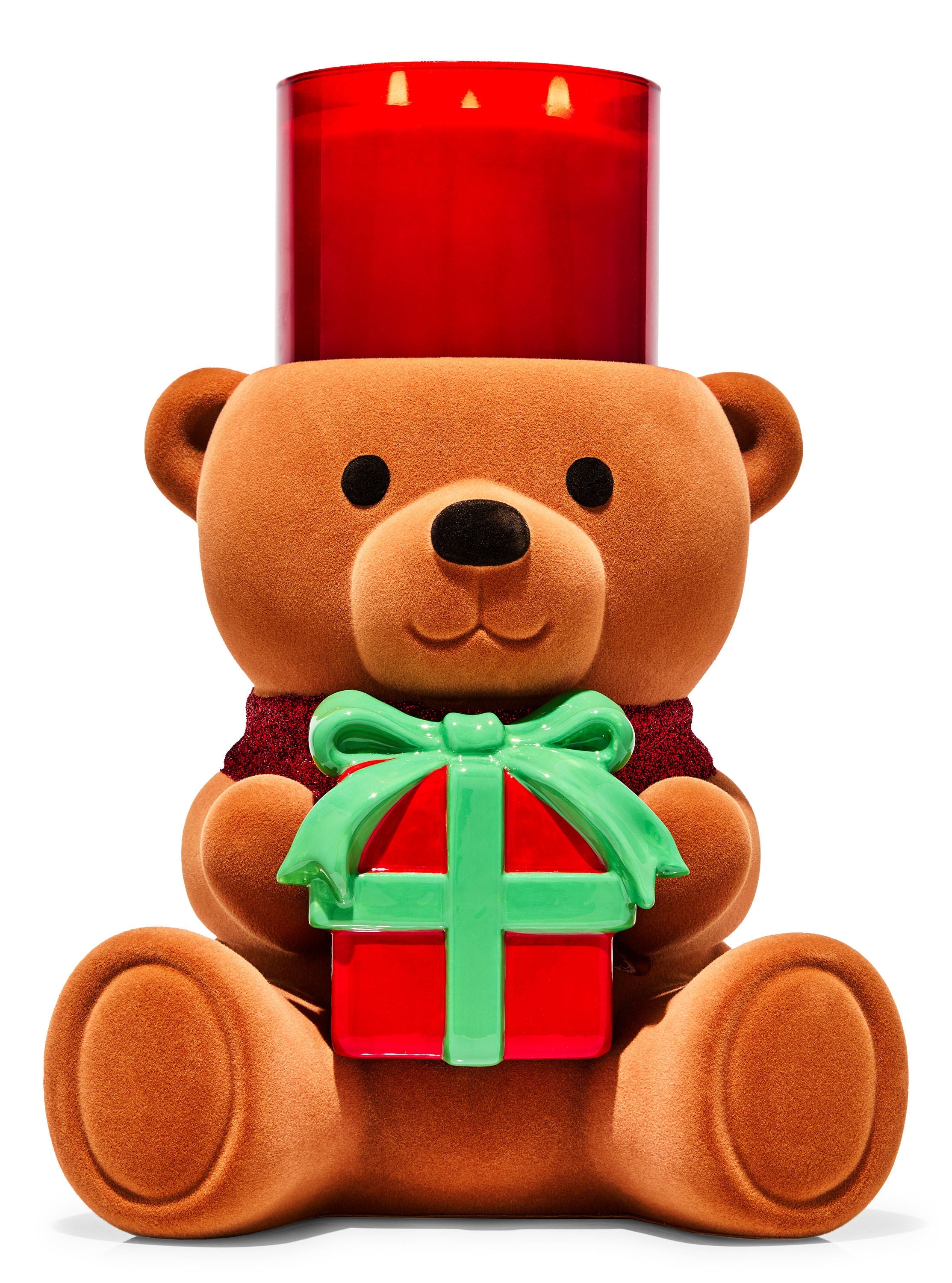 Bear with Present Pedestal