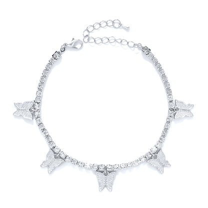 【🔥Buy 1 Get 1 Free🔥】Breeze Kiss Adjustable Crystal Butterfly Anklet
