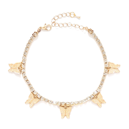 【🔥Buy 1 Get 1 Free🔥】Breeze Kiss Adjustable Crystal Butterfly Anklet