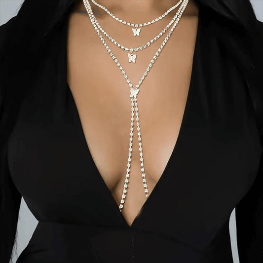 Butterfly collarbone chest chain(ST230328)